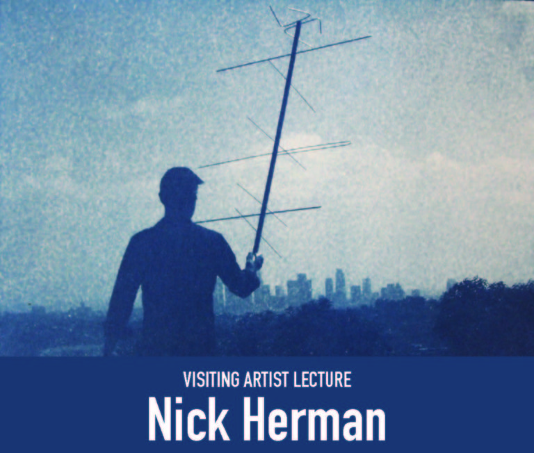 Photo of a man in silhouette holding an antennae